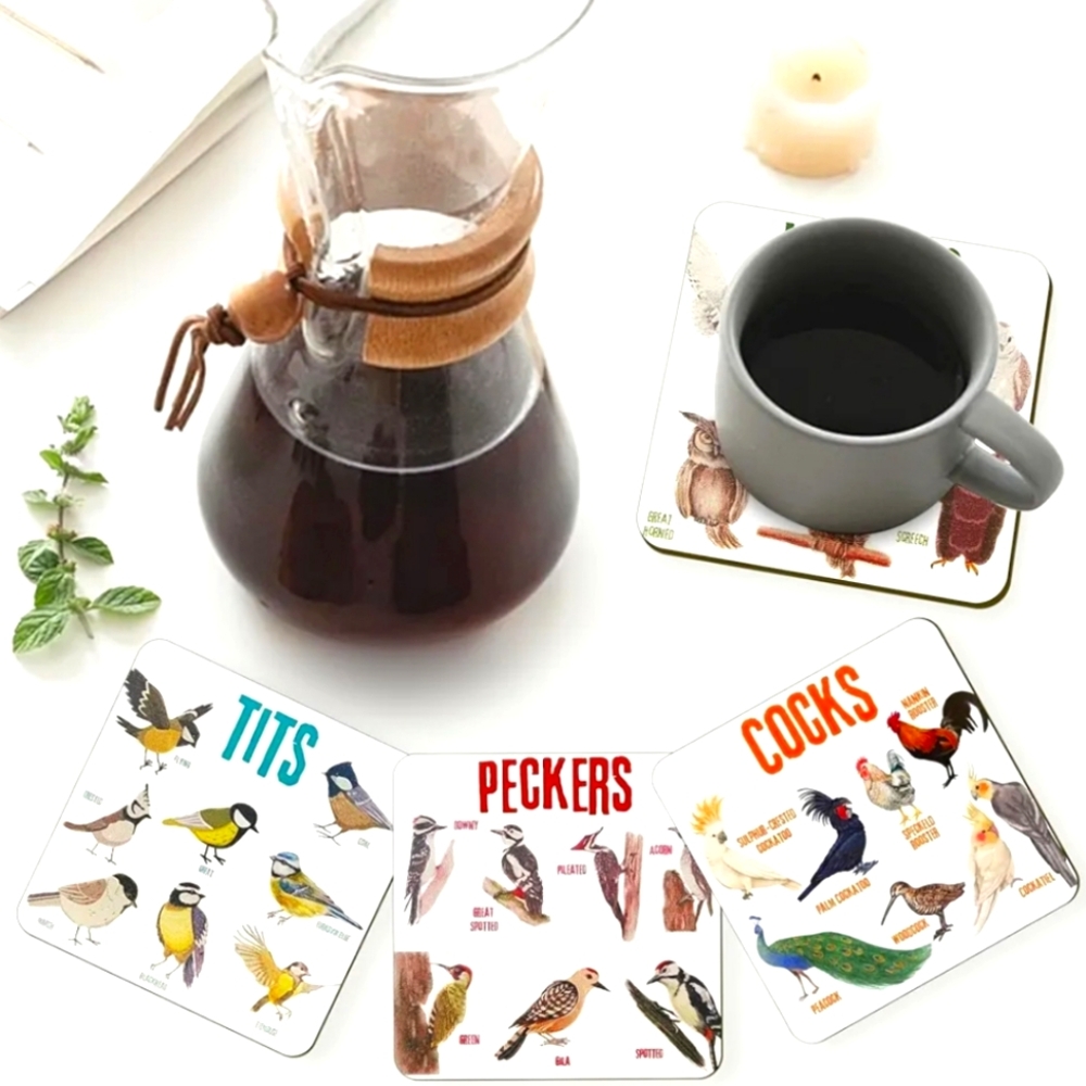 Bird Chart coasters